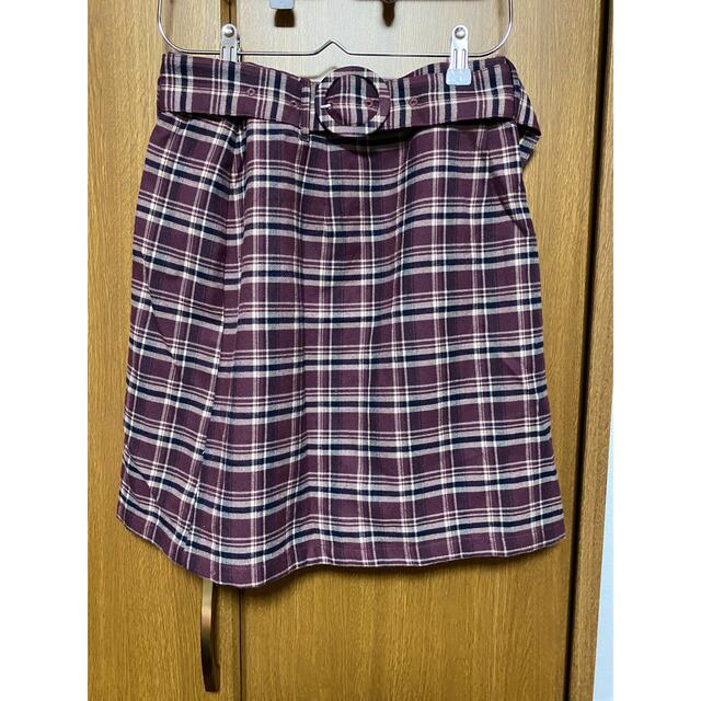 HONEYS(ハニーズ)のhoneyボルドーチェック柄スカート レディースのスカート(ミニスカート)の商品写真