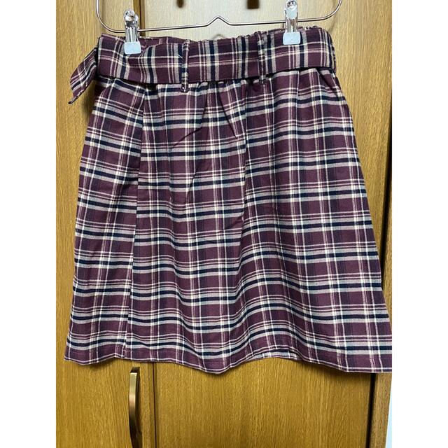 HONEYS(ハニーズ)のhoneyボルドーチェック柄スカート レディースのスカート(ミニスカート)の商品写真