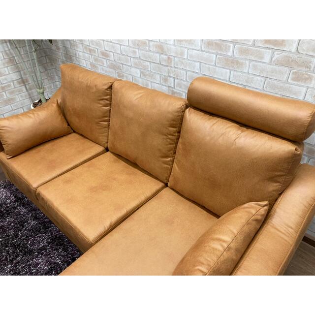 日本製 コーナーソファ カウチソファー レイアウトフリー レザー