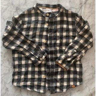 ザラキッズ(ZARA KIDS)のZARA baby チェックシャツとトレーナー2枚セット(カーディガン)