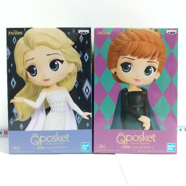 アナと雪の女王(アナトユキノジョオウ)のQposket アナ&エルサ アナ雪フィギュア カラーAセット【新品未開封】 エンタメ/ホビーのフィギュア(アニメ/ゲーム)の商品写真