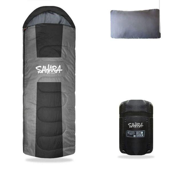 寝袋 シュラフ 枕付き 210T 封筒型 冬用 コンパクト 最低使用温度-15℃