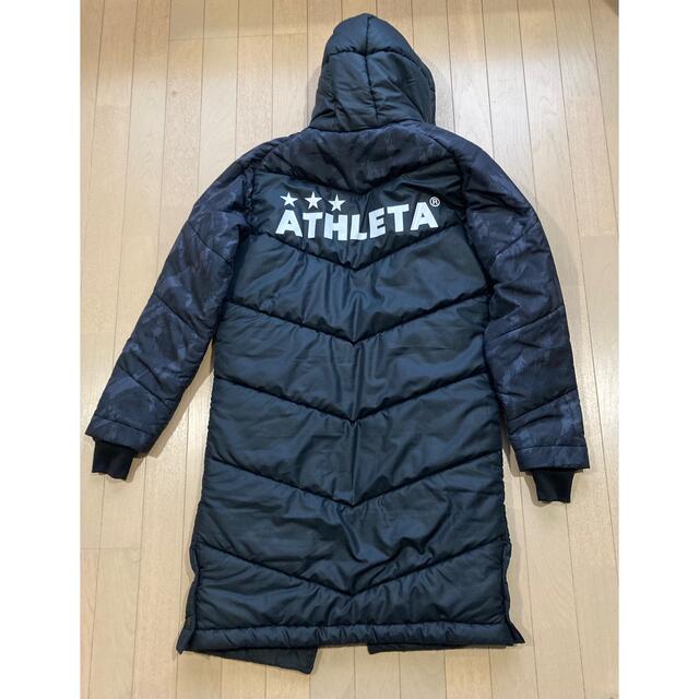 ATHLETA アスレタ ベンチコート ロングコート 紺 カモフラ M