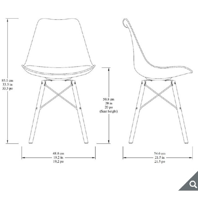 コストコ - イームズ風２脚セットBayside Furnishingsアクセント ...