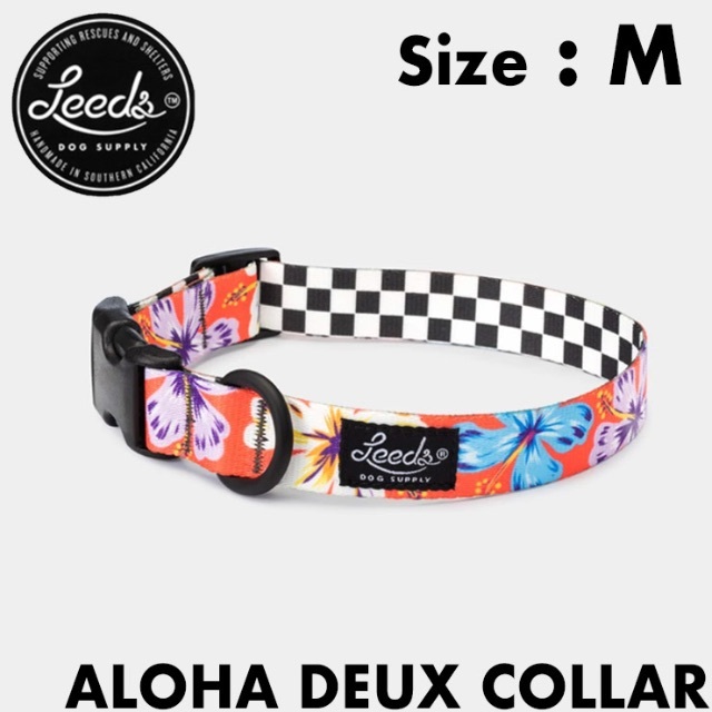 リーズドッグサプライ ALOHA DEUX COLLAR Mサイズ