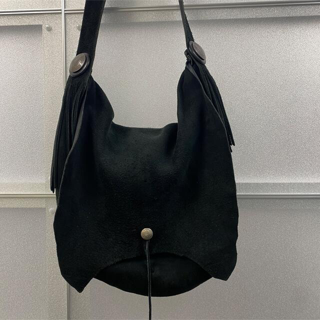 goros ゴローズ ディアスキンバッグ黒M フリンジカスタム