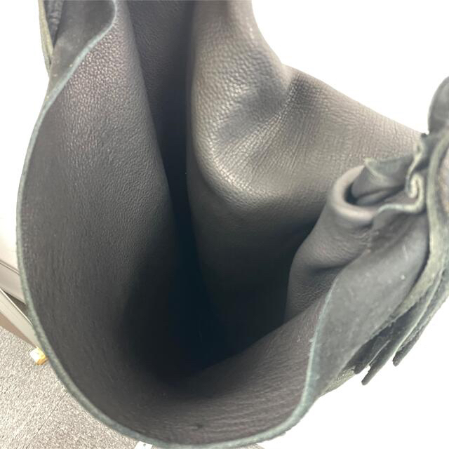 goros ゴローズ ディアスキンバッグ黒M フリンジカスタム