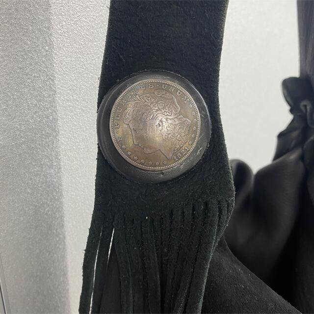 goros ゴローズ ディアスキンバッグ黒M フリンジカスタム