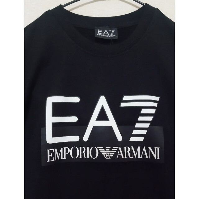 Emporio Armani(エンポリオアルマーニ)の【ラスト1枚】エンポリオアルマーニEA7 スウェットSサイズ ブラック 未使用 メンズのトップス(スウェット)の商品写真