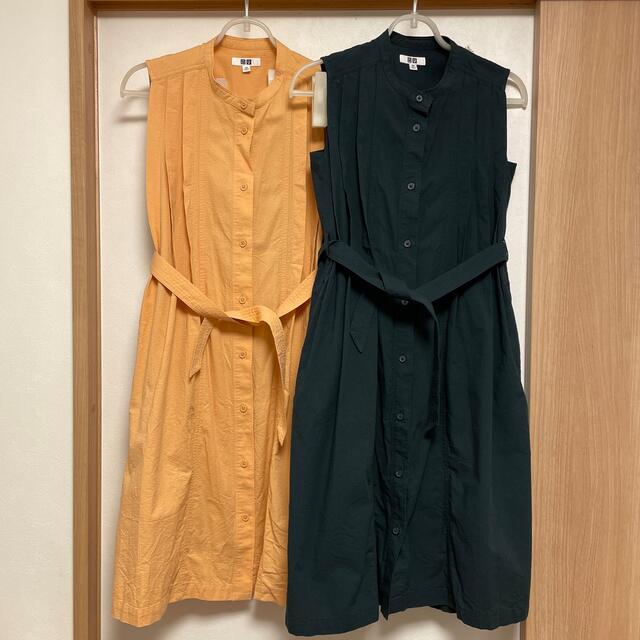 UNIQLO(ユニクロ)のUniqlo U  ワンピース150 2枚セット キッズ/ベビー/マタニティのキッズ服女の子用(90cm~)(ワンピース)の商品写真