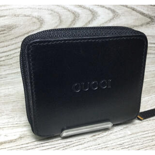 グッチ(Gucci)のGUCCI グッチ　ブラック　カーフレザー　コインケース　小銭入れ　美品(コインケース/小銭入れ)