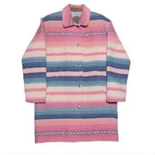 ロンハーマン(Ron Herman)のWOOLRICH ウールリッチ ネイティブマルチボーダー ロングコート(ロングコート)