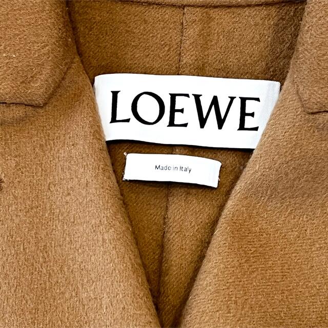 LOEWE(ロエベ)のLOEWE ロエベ ダブルブレステッド コート カシミヤ キャメル バッグ レディースのジャケット/アウター(ロングコート)の商品写真