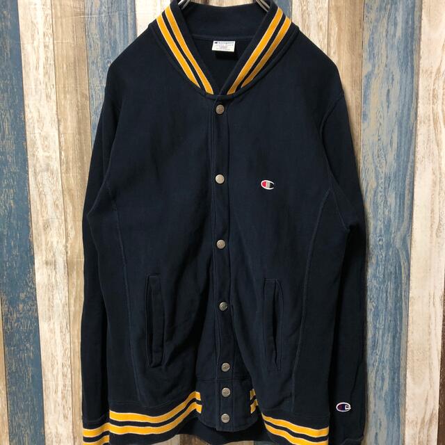 Champion(チャンピオン)の【REVERSE WEAVE】champion スウェット ブルゾン ネイビー メンズのトップス(パーカー)の商品写真