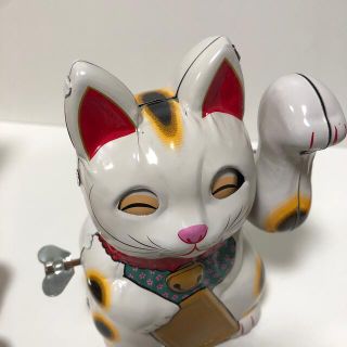 ブリキのまねき猫 ブリキ おもちゃ ビリケン商会 昭和 レトロの通販