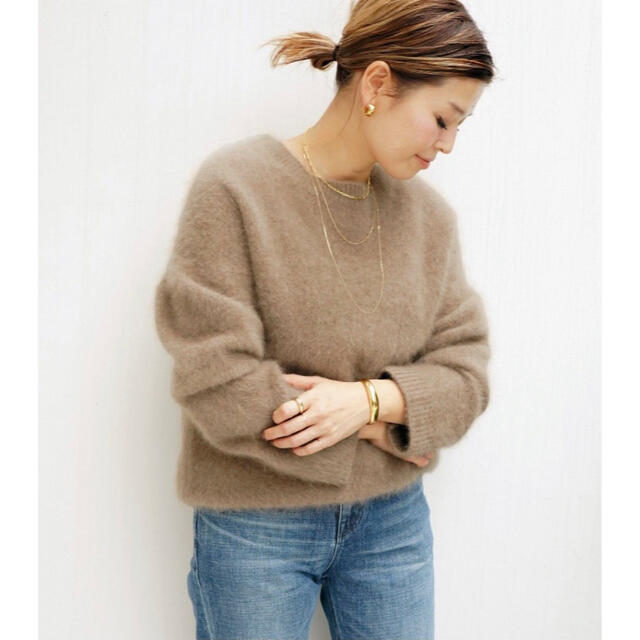 美品★DeuxiemeClasse★ Fluffy Sweater ベージュ