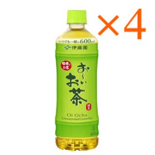 イトウエン(伊藤園)の伊藤園 おーいお茶 緑茶 600ml 商品引換券 無料券 4枚 ローソン(フード/ドリンク券)