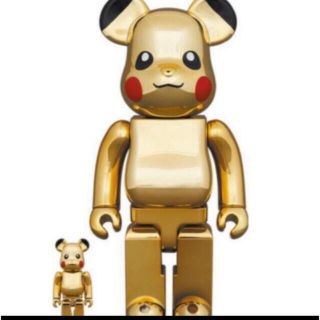 メディコムトイ(MEDICOM TOY)のBE@RBRICK ピカチュウ GOLD CHROME 100％ & 400％(フィギュア)