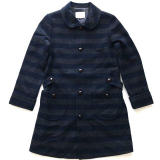 ☆美品!ルミノアコットンステンカラーコート裏地チェック紺Le minor ☆美品!ルミノアコットンステンカラーコート裏地チェック紺Le minor