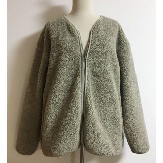 超美品　Gymphlex  ボア　ノーカラー　ジャケット　　Sサイズ