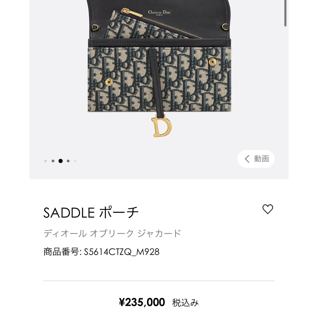 Dior(ディオール)の【新品未使用品】DIOR saddle ウォレット　ディオール レディースのバッグ(ショルダーバッグ)の商品写真