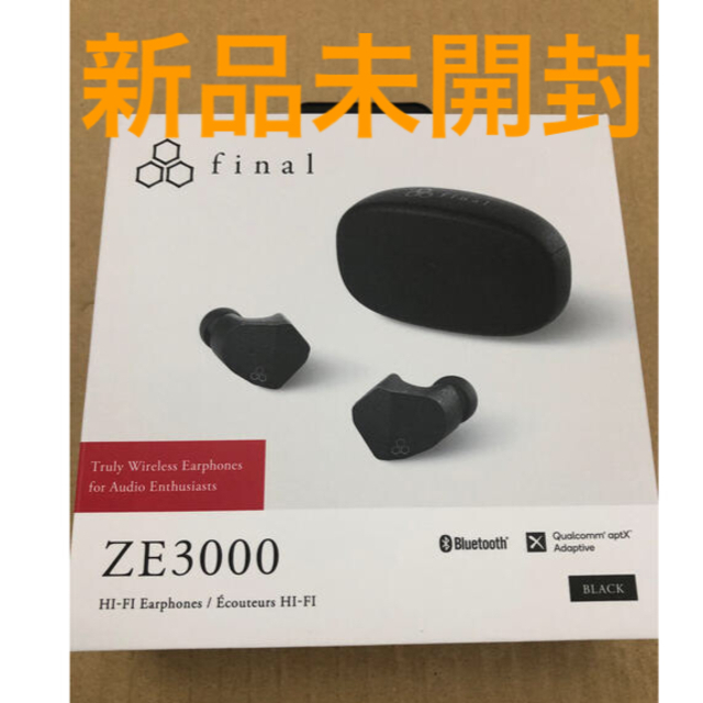新品未使用品 final フルワイヤレスイヤホン ZE3000 BLACK 注目