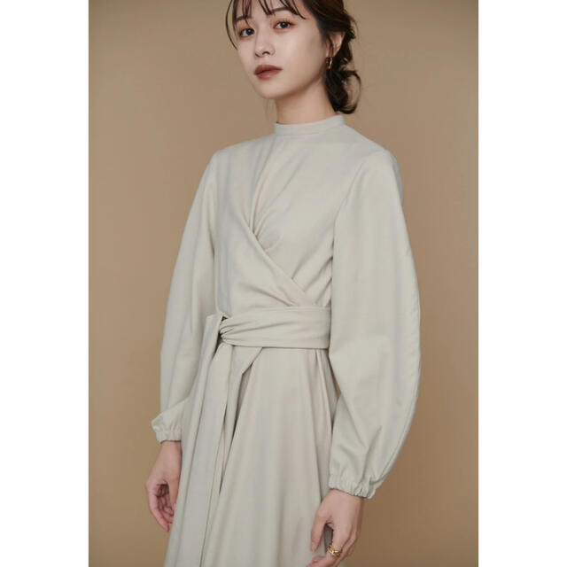 ロル　L'Or かじまり　Cocoon Sleeve Wrap Dress レディースのワンピース(ロングワンピース/マキシワンピース)の商品写真