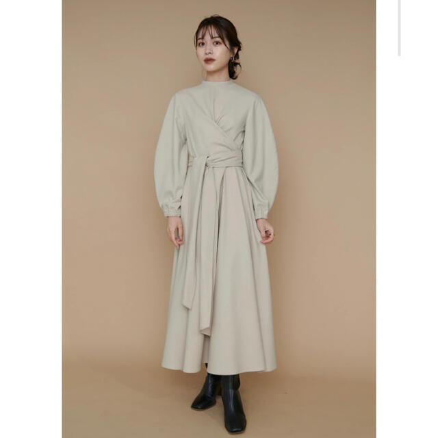 ロル　L'Or かじまり　Cocoon Sleeve Wrap Dress レディースのワンピース(ロングワンピース/マキシワンピース)の商品写真