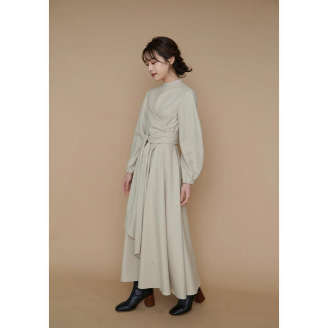 ロル　L'Or かじまり　Cocoon Sleeve Wrap Dress レディースのワンピース(ロングワンピース/マキシワンピース)の商品写真