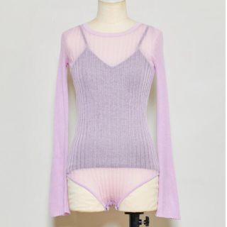 ロザリームーン(Rosary moon)のもち様 Rosarymoon Shear Rib Knit Leotard(ニット/セーター)