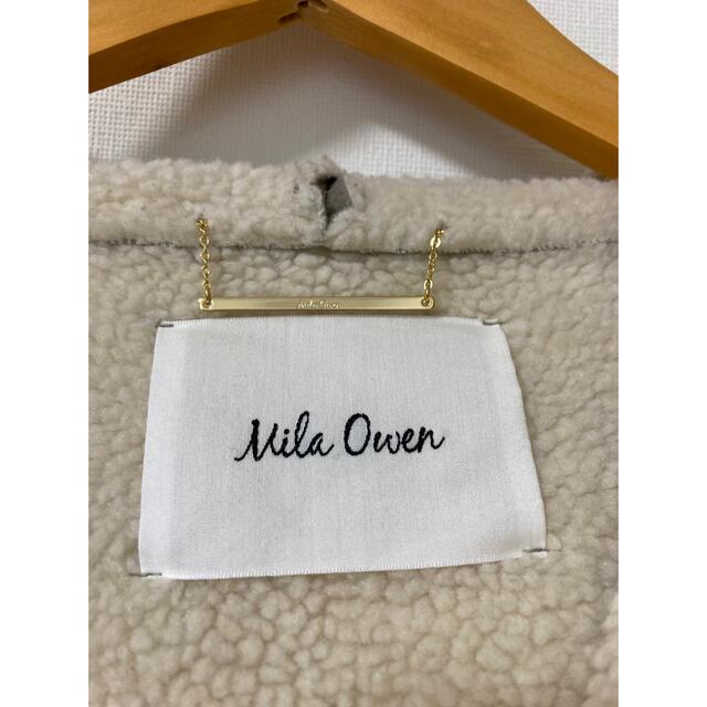 Mila Owen(ミラオーウェン)の再値下げ　Mila Owen ミラオーウェン ムートンコート　ムートン　グレー　 レディースのジャケット/アウター(ムートンコート)の商品写真
