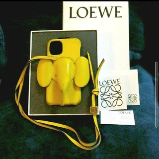 ロエベ(LOEWE)のLOEWE ロエベ iPhoneケース 11Proカバー ゾウ黄色(iPhoneケース)