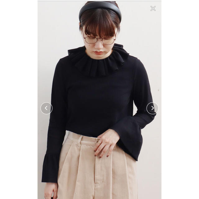 fig london cotton tulle frill BL ブラック