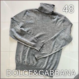 USED使用品 メンズ DOLCE&GABBANAシルバーライン入タートル 48(ニット/セーター)