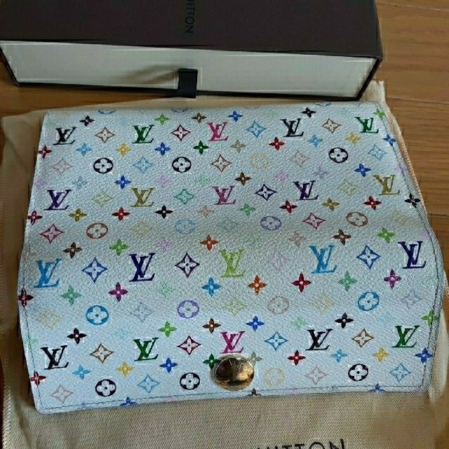 LOUIS VUITTON(ルイヴィトン)の☆mari様専用☆ルイヴィトン　長財布　マルチカラー　ピンク　箱と袋つき！ レディースのファッション小物(財布)の商品写真