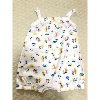 プチバトー(PETIT BATEAU)のプチバトー　キャミソールロンパース(ロンパース)