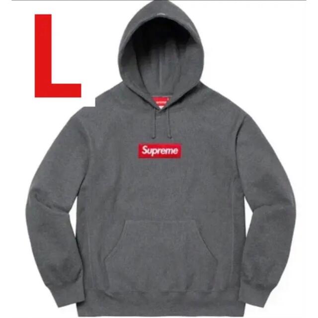 Supreme BOX Logo Hooded Lサイズ チャコール