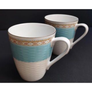 ノリタケ(Noritake)のノリタケ食器 ハミングブルー マグカップ2個セット(グラス/カップ)