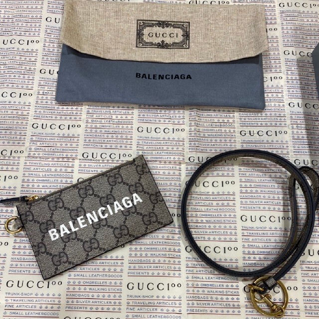 買い誠実 Gucci - gucciバレンシアガ ストラップ付カードケース コイン