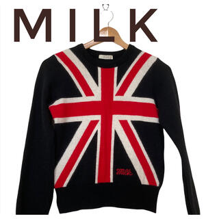 ミルク(MILK)の❤️milk❤️ユニオンジャック　セーター　ウール　冬春　M ロリィタ(ニット/セーター)