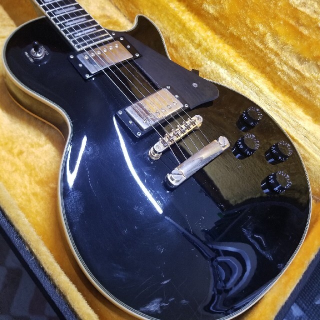 お買い得価格 【真っ黒指板】Epiphone Lespaul CUSTOM エレキギター