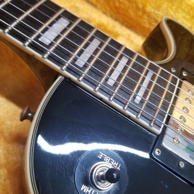 お買い得価格 【真っ黒指板】Epiphone Lespaul CUSTOM エレキギター