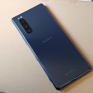 ソニー(SONY)のXperia 5 ブルー 64 GB au SIMフリー(スマートフォン本体)