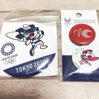 TOKYO 2020 オリンピック マスコット　缶バッジセット(キャラクターグッズ)