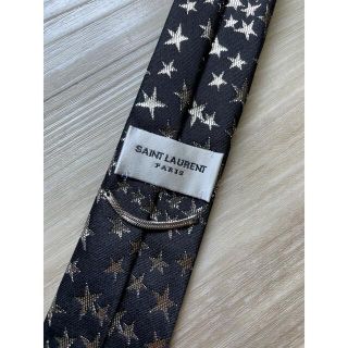 新品SAINT LAURENT PARIS サンローランパリ星柄スキニーネクタイ-