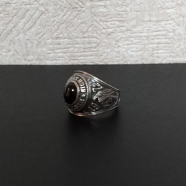 カレッジリング シルバー リング ブラックスター オニキス 925 メンズのアクセサリー(リング(指輪))の商品写真