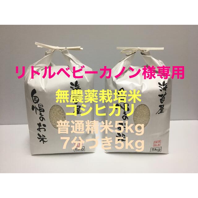 リトルベビーカノン様専用 無農薬コシヒカリ普通精米5kg、7分づき5kg 令和3の通販 by U-KO's shop｜ラクマ