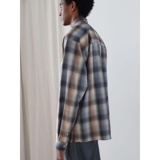 COMOLI(コモリ)の20AW AURALEE SUPERLIGHT WOOL CHECKSHIRTS メンズのトップス(シャツ)の商品写真