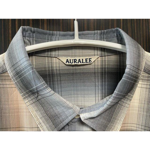 COMOLI(コモリ)の20AW AURALEE SUPERLIGHT WOOL CHECKSHIRTS メンズのトップス(シャツ)の商品写真