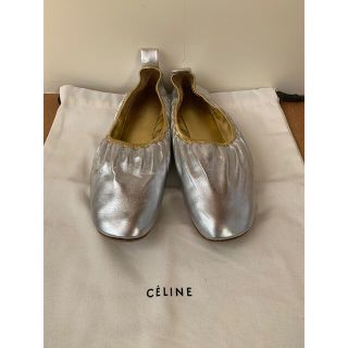 セリーヌ(celine)のセリーヌ フィービー ソフトバレリーナ シルバー39(バレエシューズ)